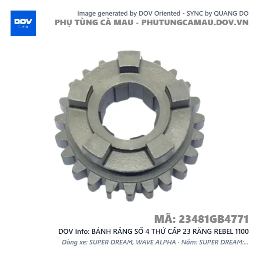 BÁNH RĂNG SỐ 4 THỨ CẤP 23 RĂNG REBEL 1100 — 23481GB4771