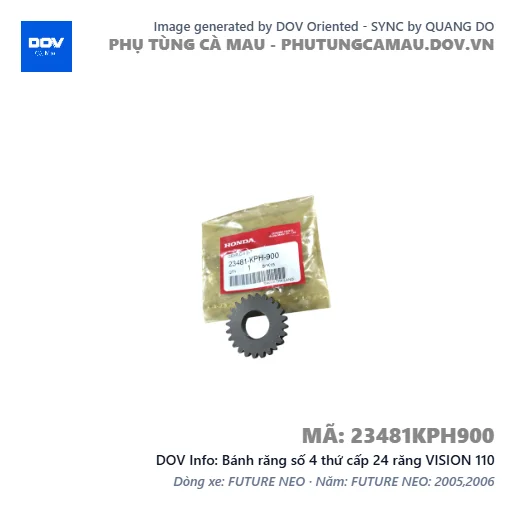 Bánh răng số 4 thứ cấp 24 răng VISION 110 — 23481KPH900