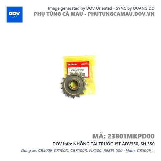 NHÔNG TẢI TRƯỚC 15T ADV350, SH 350 — 23801MKPD00