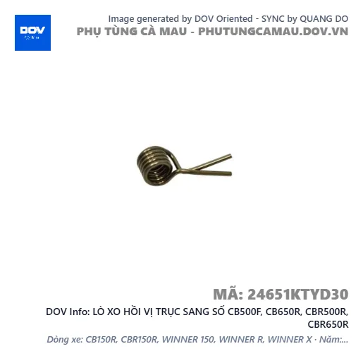 LÒ XO HỒI VỊ TRỤC SANG SỐ CB500F, CB650R, CBR500R, CBR650R — 24651KTYD30