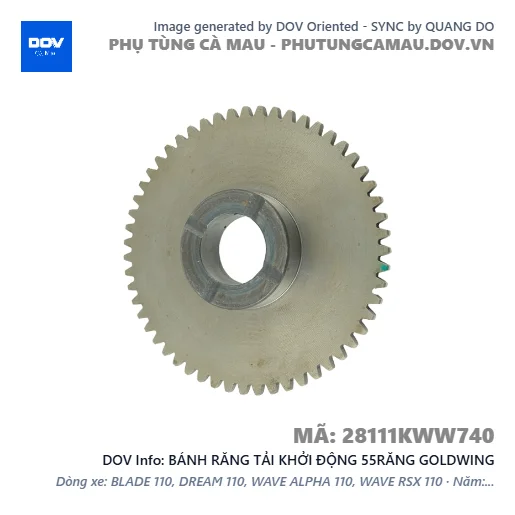 BÁNH RĂNG TẢI KHỞI ĐỘNG 55RĂNG GOLDWING — 28111KWW740