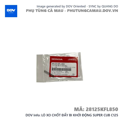 LÒ XO CHỐT ĐẨY BI KHỞI ĐỘNG SUPER CUB C125 — 28125KFL850