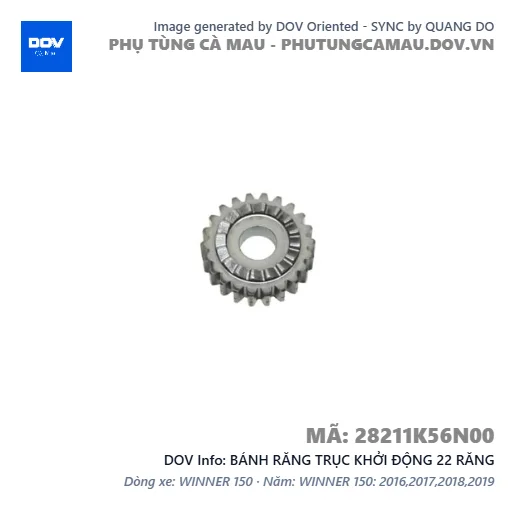 BÁNH RĂNG TRỤC KHỞI ĐỘNG 22 RĂNG  — 28211K56N00