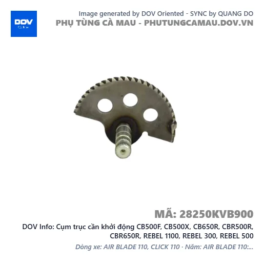 Cụm trục cần khởi động CB500F, CB500X, CB650R, CBR500R, CBR650R, REBEL 1100, REBEL 300, REBEL 500 — 28250KVB900