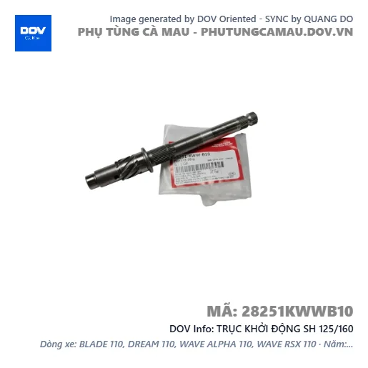 TRỤC KHỞI ĐỘNG SH 125/160 — 28251KWWB10