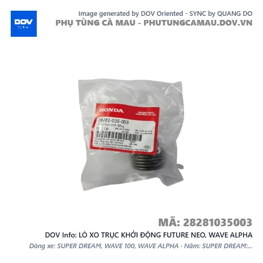 LÒ XO TRỤC KHỞI ĐỘNG FUTURE NEO, WAVE ALPHA — 28281035003