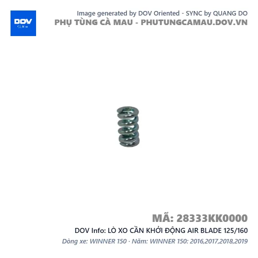 LÒ XO CẦN KHỞI ĐỘNG AIR BLADE 125/160 — 28333KK0000