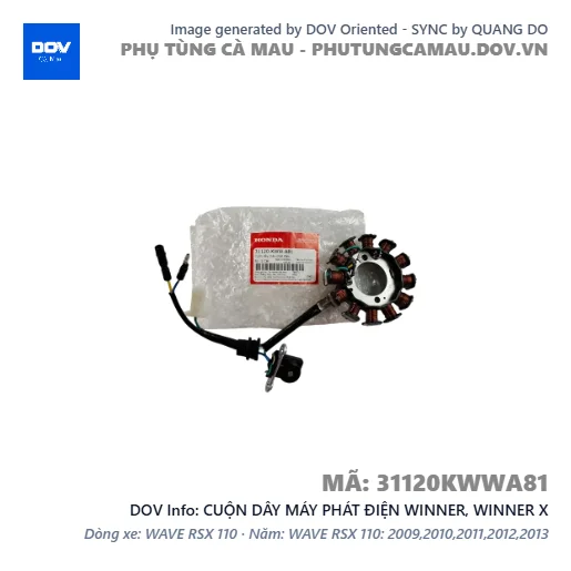 CUỘN DÂY MÁY PHÁT ĐIỆN WINNER, WINNER X — 31120KWWA81