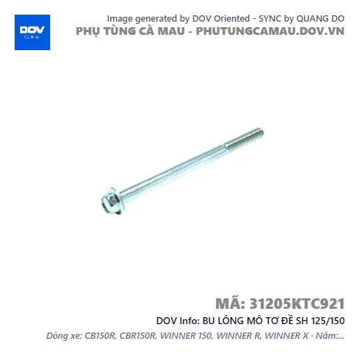BU LÔNG MÔ TƠ ĐỀ SH 125/150 — 31205KTC921