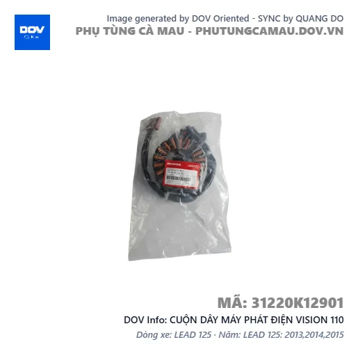 CUỘN DÂY MÁY PHÁT ĐIỆN VISION 110 — 31220K12901