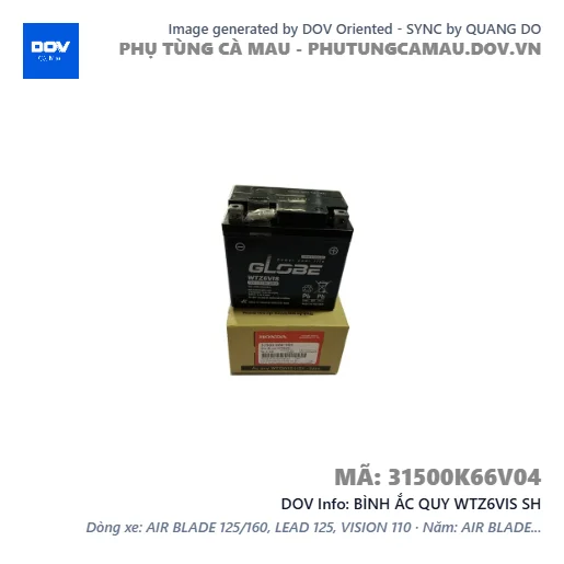 BÌNH ẮC QUY WTZ6VIS SH — 31500K66V04
