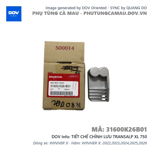 TIẾT CHẾ CHỈNH LƯU TRANSALP XL 750 — 31600K26B01