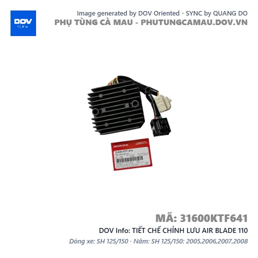 TIẾT CHẾ CHỈNH LƯU AIR BLADE 110 — 31600KTF641
