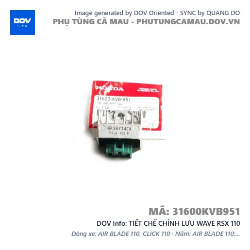 TIẾT CHẾ CHỈNH LƯU WAVE RSX 110 — 31600KVB951