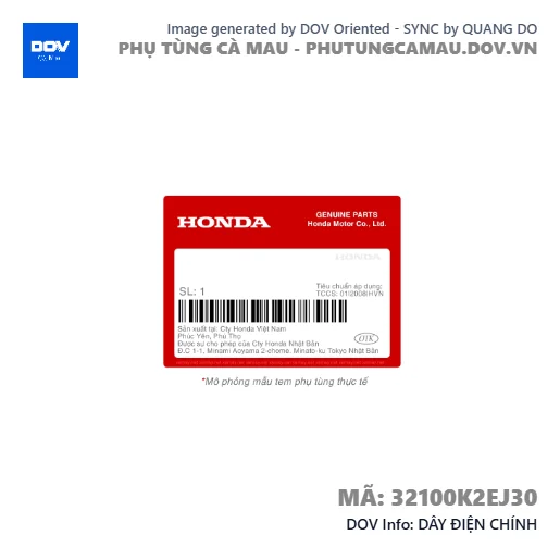 DÂY ĐIỆN CHÍNH  — 32100K2EJ30