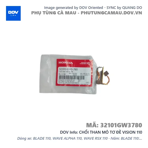 CHỔI THAN MÔ TƠ ĐỀ VISION 110 — 32101GW3780