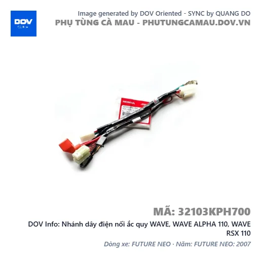 Nhánh dây điện nối ắc quy WAVE, WAVE ALPHA 110, WAVE RSX 110 — 32103KPH700