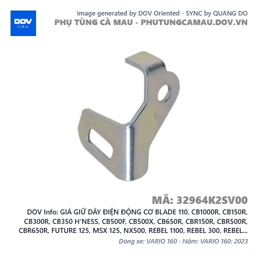 GIÁ GIỮ DÂY ĐIỆN ĐỘNG CƠ BLADE 110, CB1000R, CB150R, CB300R, CB350 H'NESS, CB500F, CB500X, CB650R, CBR150R, CBR500R, CBR650R, FUTURE 125, MSX 125, NX500, REBEL 1100, REBEL 300, REBEL 500, SUPER CUB C125, WAVE 100, WAVE ALPHA, WAVE ALPHA 110, WAVE RSX 110, WINNER 150, WINNER X — 32964K2SV00