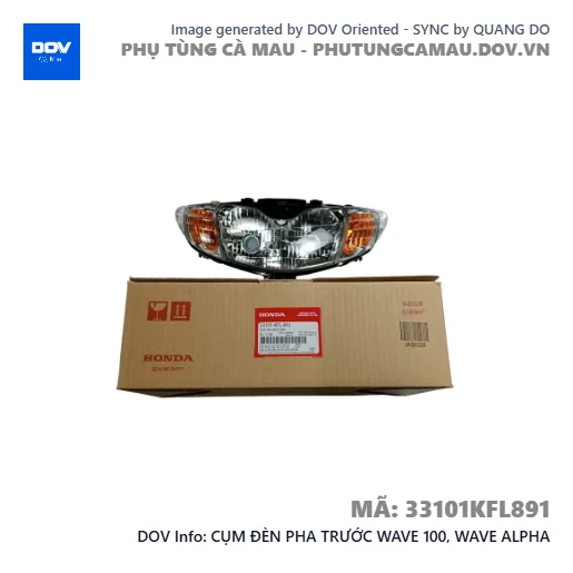 CỤM ĐÈN PHA TRƯỚC WAVE 100, WAVE ALPHA — 33101KFL891