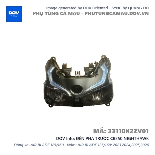 ĐÈN PHA TRƯỚC CB250 NIGHTHAWK — 33110K2ZV01