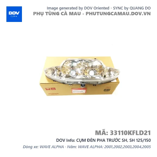 CỤM ĐÈN PHA TRƯỚC SH, SH 125/150 — 33110KFLD21