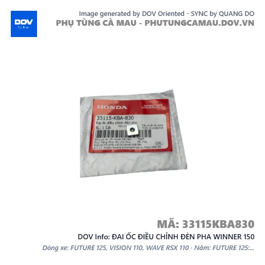 ĐAI ỐC ĐIỀU CHỈNH ĐÈN PHA WINNER 150 — 33115KBA830