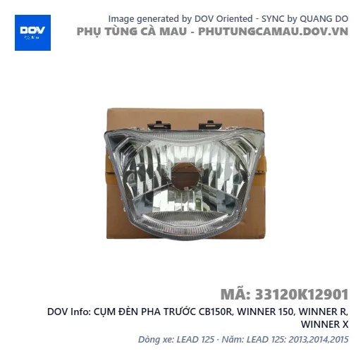 CỤM ĐÈN PHA TRƯỚC CB150R, WINNER 150, WINNER R, WINNER X — 33120K12901