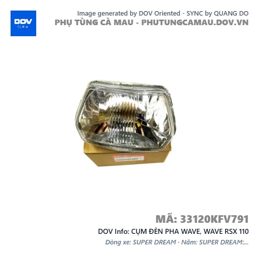 CỤM ĐÈN PHA WAVE, WAVE RSX 110 — 33120KFV791