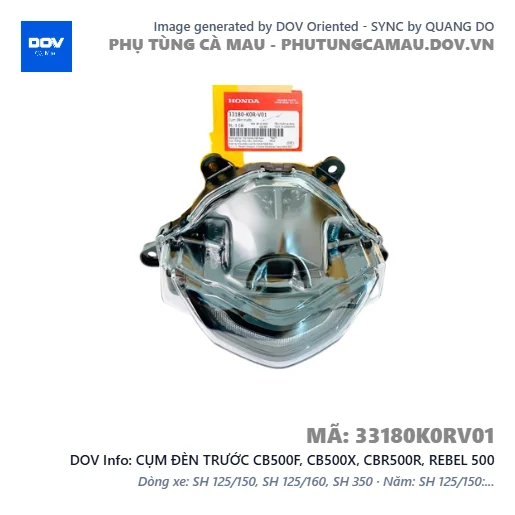 CỤM ĐÈN TRƯỚC CB500F, CB500X, CBR500R, REBEL 500 — 33180K0RV01
