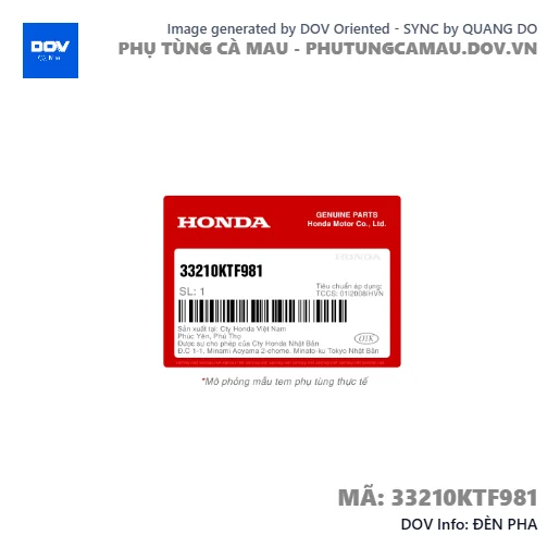 ĐÈN PHA  — 33210KTF981