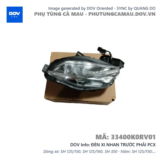 ĐÈN XI NHAN TRƯỚC PHẢI PCX — 33400K0RV01