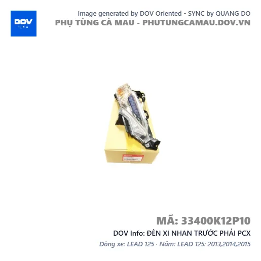 ĐÈN XI NHAN TRƯỚC PHẢI PCX — 33400K12P10