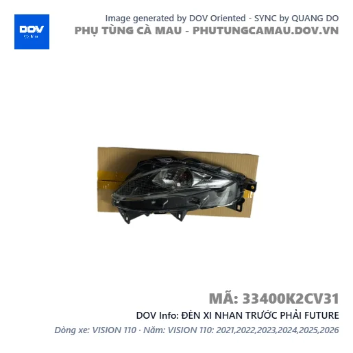 ĐÈN XI NHAN TRƯỚC PHẢI FUTURE — 33400K2CV31