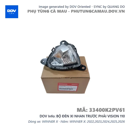 BỘ ĐÈN XI NHAN TRƯỚC PHẢI VISION 110 — 33400K2PV61