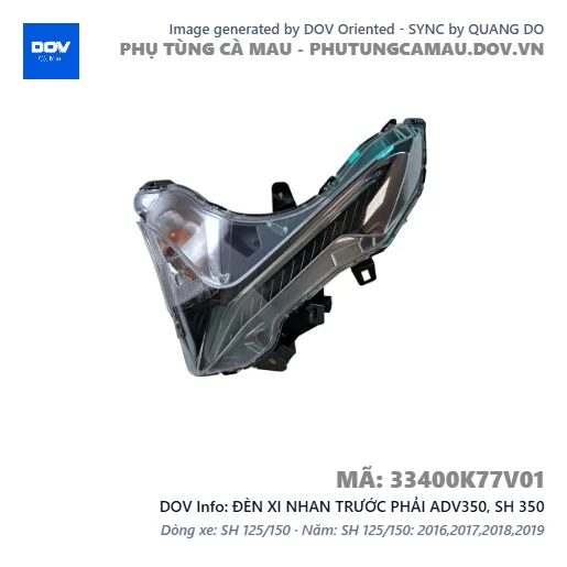 ĐÈN XI NHAN TRƯỚC PHẢI ADV350, SH 350 — 33400K77V01