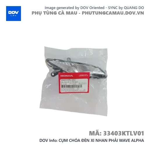 CỤM CHÓA ĐÈN XI NHAN PHẢI WAVE ALPHA — 33403KTLV01