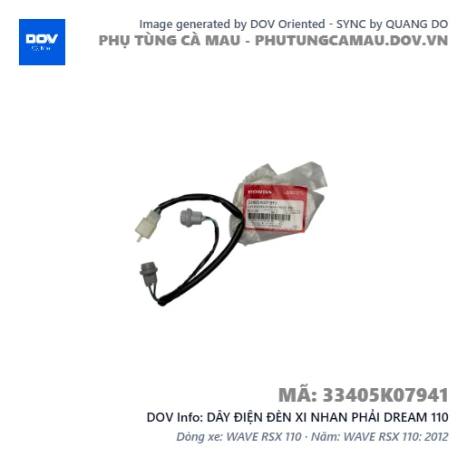 DÂY ĐIỆN ĐÈN XI NHAN PHẢI DREAM 110 — 33405K07941