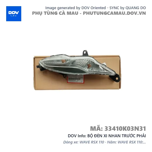 BỘ ĐÈN XI NHAN TRƯỚC PHẢI  — 33410K03N31