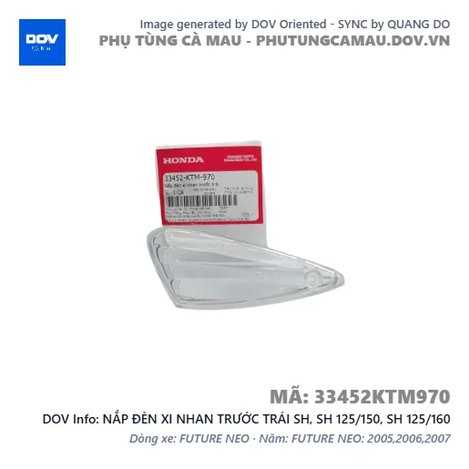 NẮP ĐÈN XI NHAN TRƯỚC TRÁI SH, SH 125/150, SH 125/160 — 33452KTM970