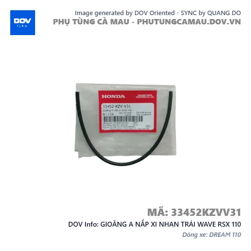 GIOĂNG A NẮP XI NHAN TRÁI WAVE RSX 110 — 33452KZVV31