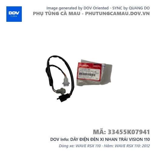 DÂY ĐIỆN ĐÈN XI NHAN TRÁI VISION 110 — 33455K07941