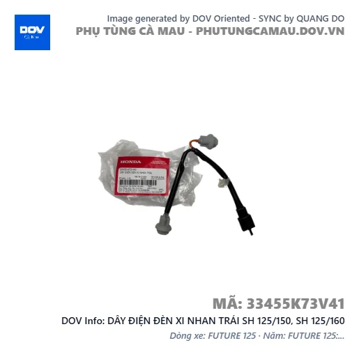 DÂY ĐIỆN ĐÈN XI NHAN TRÁI SH 125/150, SH 125/160 — 33455K73V41