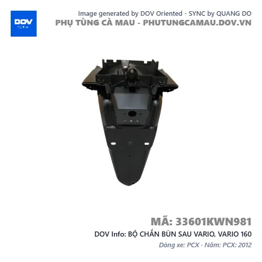 BỘ CHẮN BÙN SAU VARIO, VARIO 160 — 33601KWN981