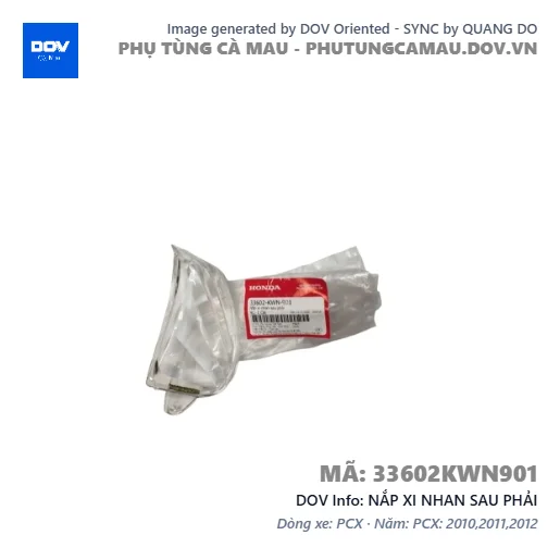 NẮP XI NHAN SAU PHẢI  — 33602KWN901