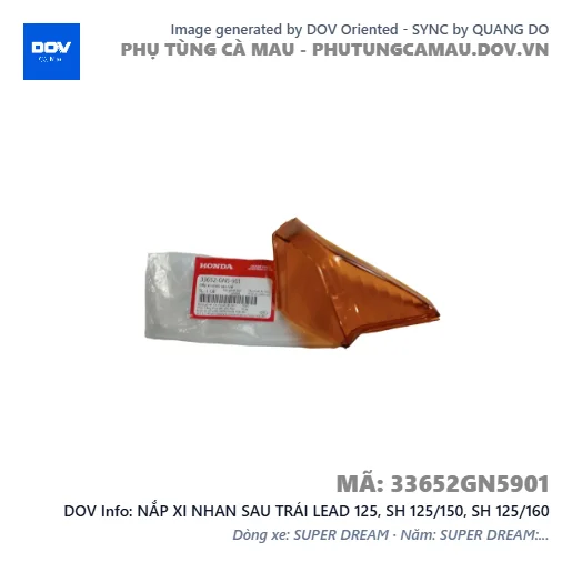NẮP XI NHAN SAU TRÁI LEAD 125, SH 125/150, SH 125/160 — 33652GN5901