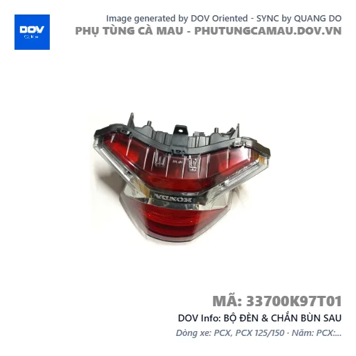 BỘ ĐÈN & CHẮN BÙN SAU — 33700K97T01