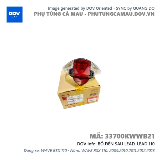 BỘ ĐÈN SAU LEAD, LEAD 110 — 33700KWWB21