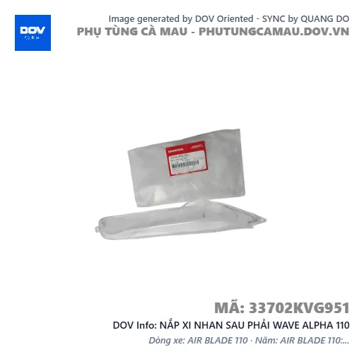NẮP XI NHAN SAU PHẢI WAVE ALPHA 110 — 33702KVG951