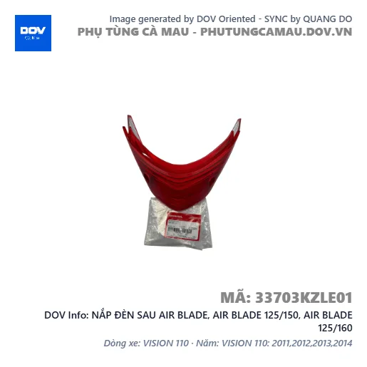 NẮP ĐÈN SAU AIR BLADE, AIR BLADE 125/150, AIR BLADE 125/160 — 33703KZLE01