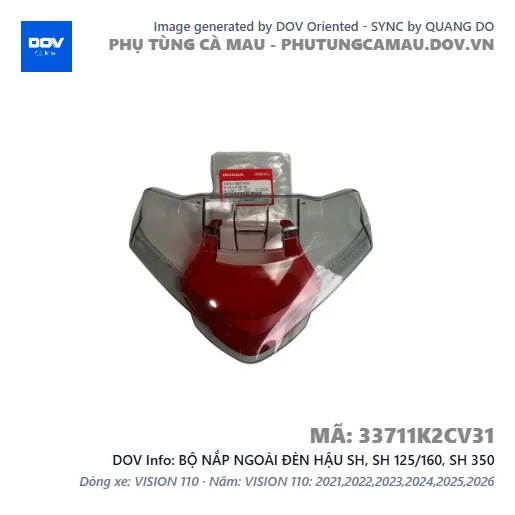 BỘ NẮP NGOÀI ĐÈN HẬU SH, SH 125/160, SH 350 — 33711K2CV31